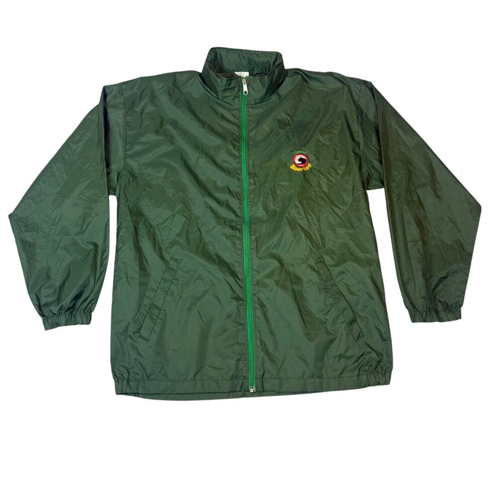 Vintage 90s Adidas EQT Beerlao Promo Windbreaker Jacket Green Mens Medium